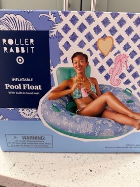 Roller Rabbit Pool Float with headrest